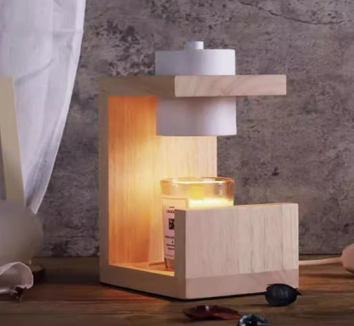 Wood Candle Lamp - Shopuz