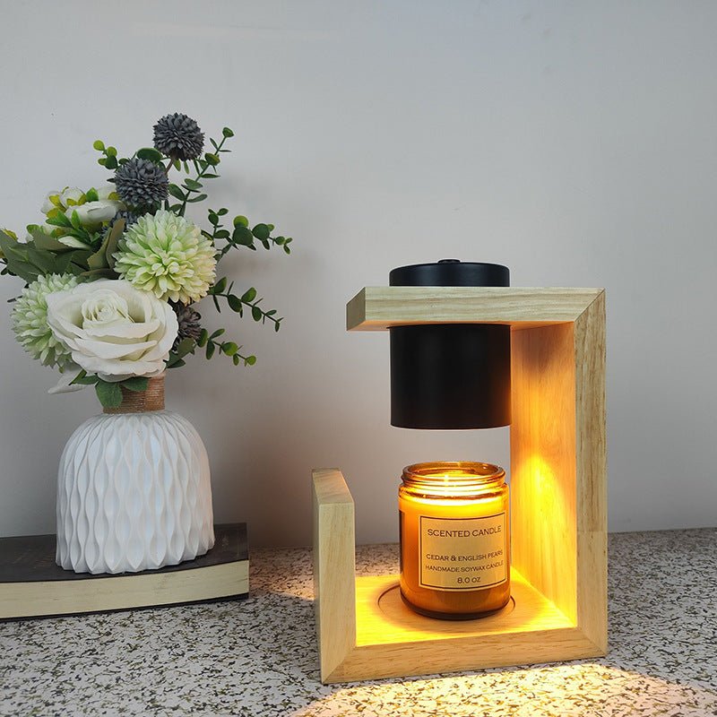 Wood Candle Lamp - Shopuz