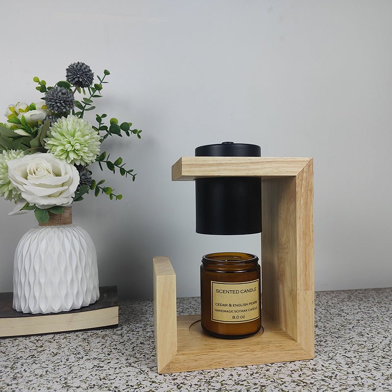 Wood Candle Lamp - Shopuz